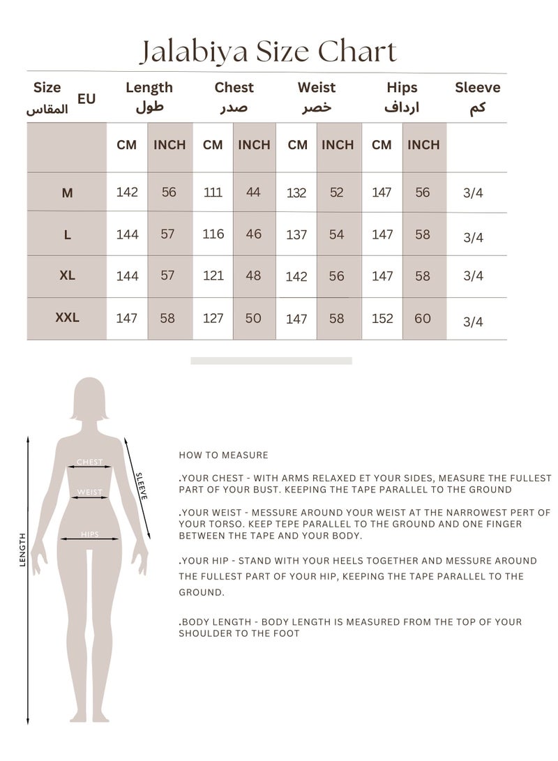 اكسا جلابية أنيقة بأكمام طويلة للمناسبات الرسمية متعددة الألوان - Image 5