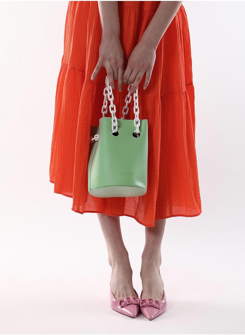 The Block-A-Chain Bucket Bag - Pistachio Green - pzsku/Z0A3719C0D070CEABB45FZ/45/_/1741336374/c25ef9c7-fed6-4692-ae0b-d5d4da866f80