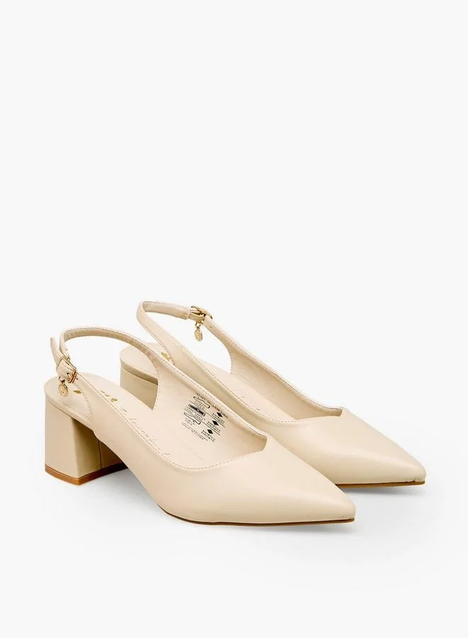 إكستي Women Pointed Toe Block Heel Mules