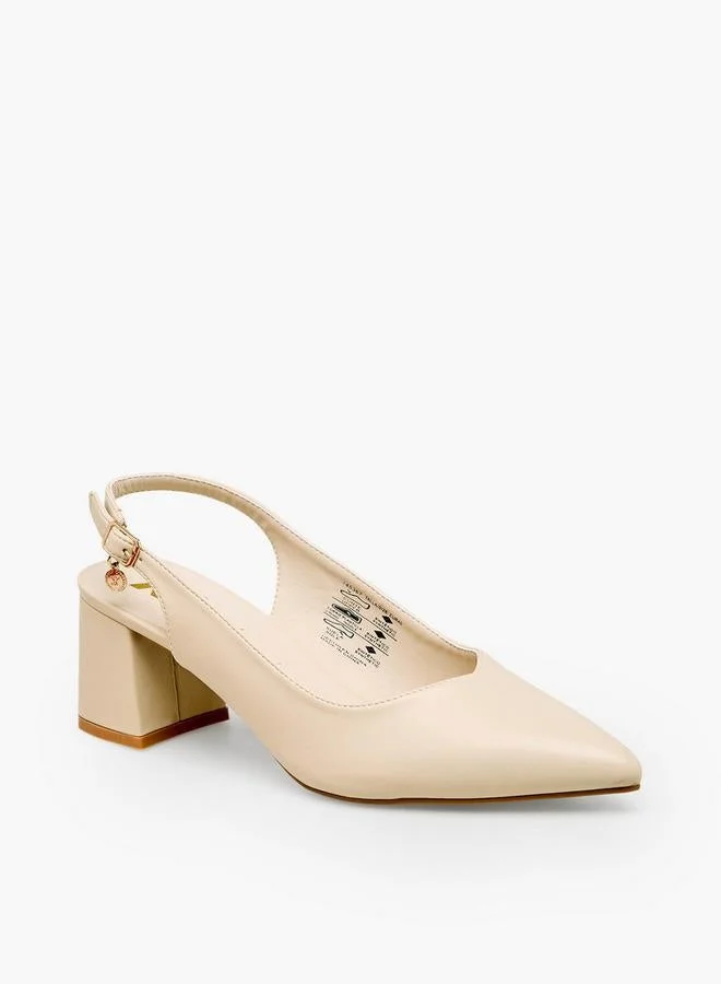 إكستي Women Pointed Toe Block Heel Mules