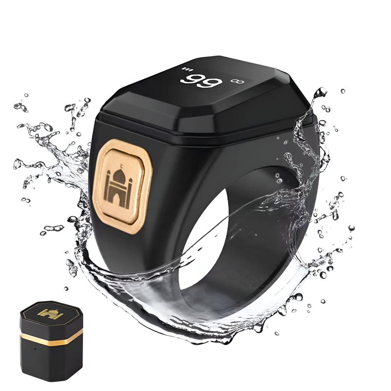 Smart Tasbih Ring - Wearable Electronic Prayer Counter with Digital Display, Accurate Counts, Prayer Times Reminder, and Sleek Design for Daily Devotion (size2-20mm) - Image 2