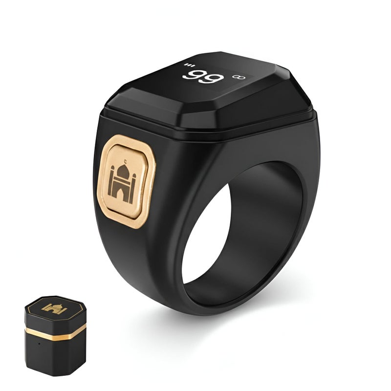 Smart Tasbih Ring - Wearable Electronic Prayer Counter with Digital Display, Accurate Counts, Prayer Times Reminder, and Sleek Design for Daily Devotion (size2-20mm) - Image 1