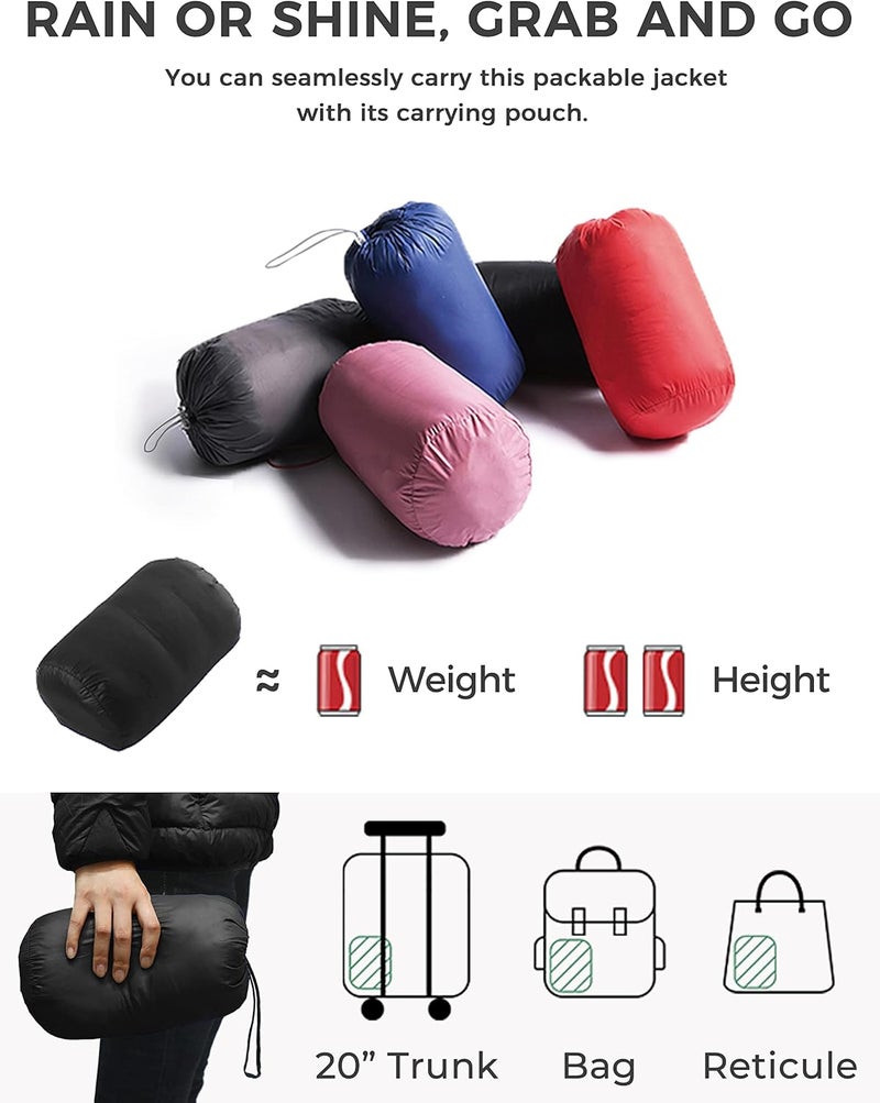 Wantdo Women's Hooded Packable Ultra Light Weight Down Coat - Black - Image 4