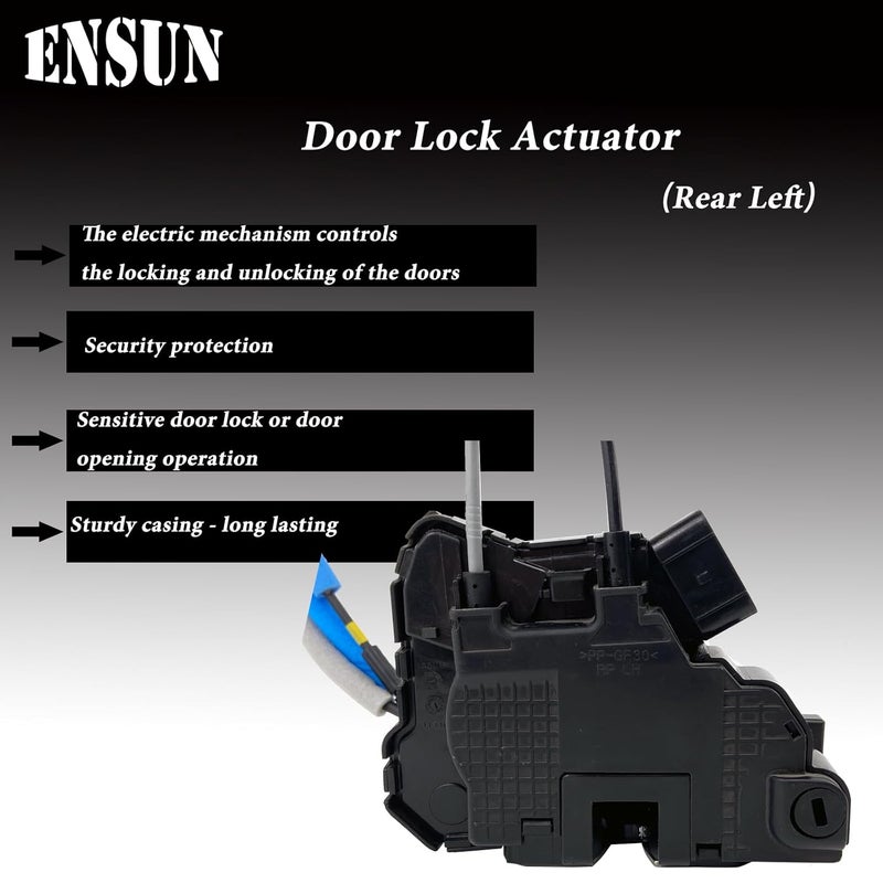 Ensun Power Door Latch Lock Actuator for Rear Left Drive Side - Compatible with 2015-2019 Sonata & 2016-2019 Sonata Hybrid - Image 4
