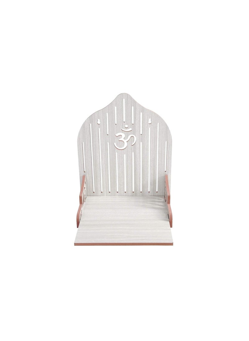 AVAD AVAD Wooden Handmade Fordable Temple Wall hanging Small Temple for Home and office Pooja Mandir Small Temple Small Temple for Home wall Hanging White  - Image 2