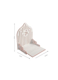 AVAD AVAD Wooden Handmade Fordable Temple Wall hanging Small Temple for Home and office Pooja Mandir Small Temple Small Temple for Home wall Hanging White  - Image 5