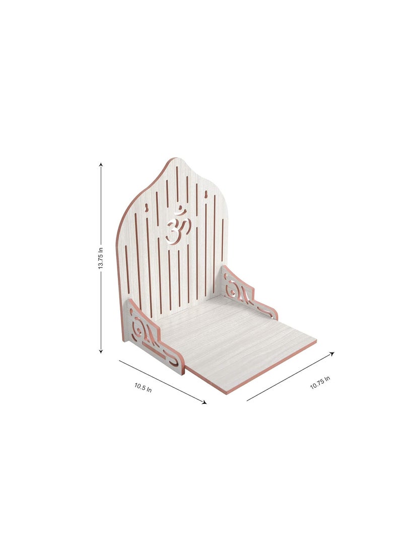 AVAD AVAD Wooden Handmade Fordable Temple Wall hanging Small Temple for Home and office Pooja Mandir Small Temple Small Temple for Home wall Hanging White  - Image 5