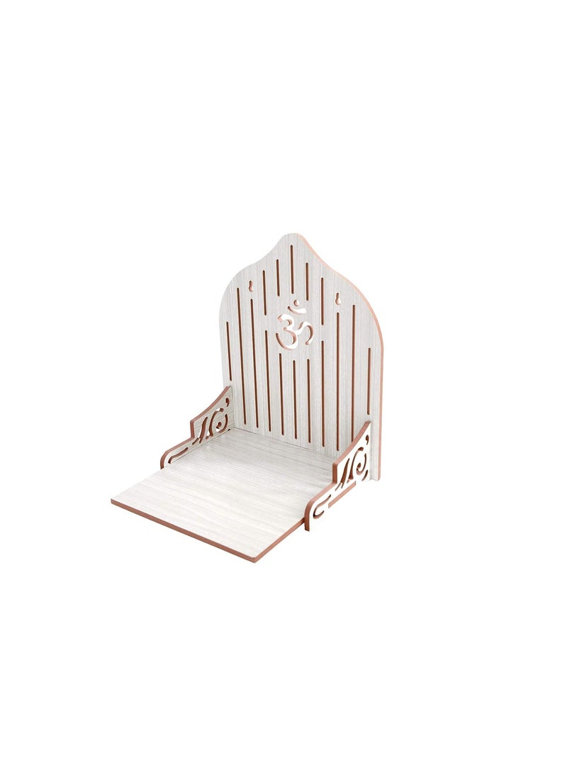 AVAD AVAD Wooden Handmade Fordable Temple Wall hanging Small Temple for Home and office Pooja Mandir Small Temple Small Temple for Home wall Hanging White  - Image 3