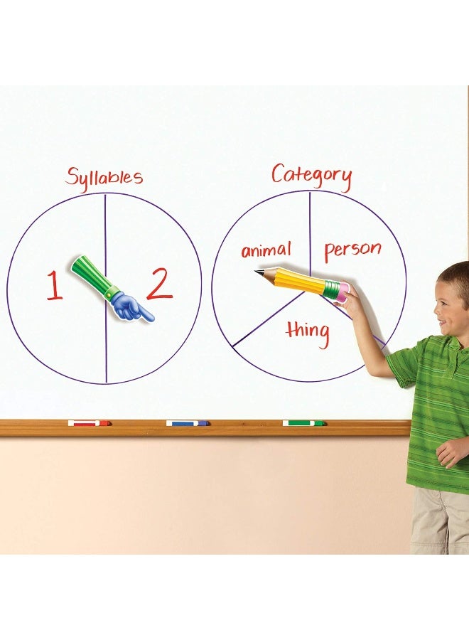 ليرننج ريسورسز مجموعة SpinZone من Learning Resources، مجموعة من 3 قطع مغناطيسية قابلة للتخصيص للوحات البيضاء، مورد تعليمي للأعمار من 4 سنوات فما فوق - Image 2