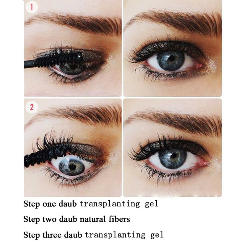 Youngfocus 3D Silk Fiber Lash Mascara, Lengthening and Thick, Volume, Long Lasting, Waterproof & Smudge-Proof, All Day Full, Long, Thick, Smudge-Proof Eyelashes-Best Gift - Image 4