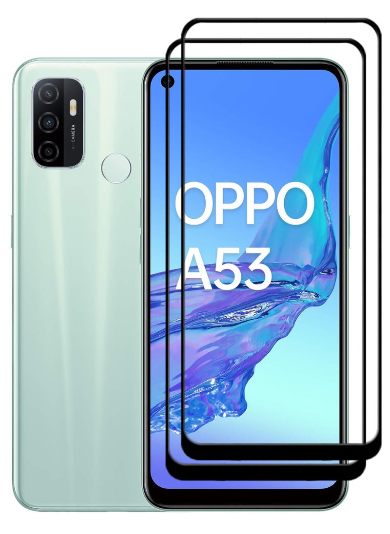 ACLIX 2 Pieces Antistatic ESD Dustproof Premium Quality High Definition Tempered Glass Screen Protector Designed For Oppo A53 - Image 1