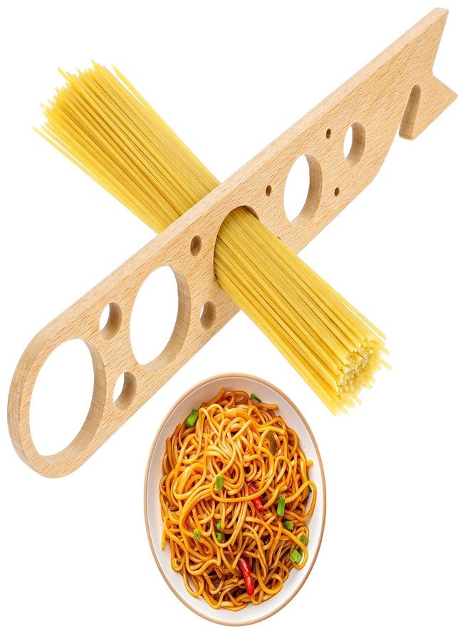 Classicseali Spaghetti Measurer Tool, Wood Pasta Portion Measuring Tool, Pasta Measurer Tools with 5 Measuring Holes, Quick Spaghetti Portion Tools for Kitchen Cooking - Image 1