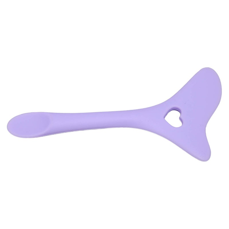 Eyeliner Aid Reusable Silicone Eye Makeup Tool with Cream Applicator for Eye Shadow Mascara Drawing Purple - Image 1