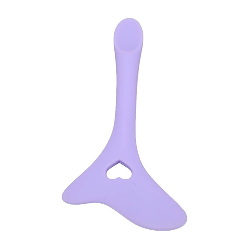 Eyeliner Aid Reusable Silicone Eye Makeup Tool with Cream Applicator for Eye Shadow Mascara Drawing Purple - Image 5