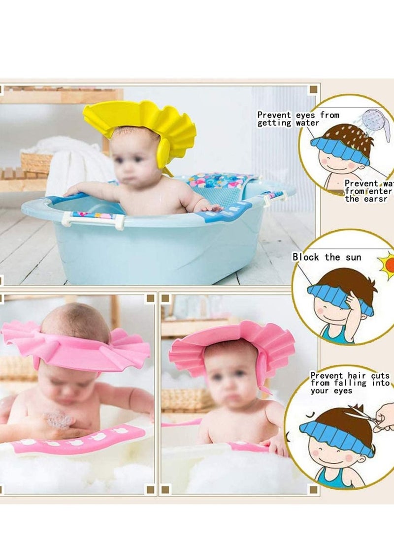 AS SEEN ON TV - Set of 3pc Safe and Secure Multicolor Cap For Baby Ear Protection Shower Bath - Image 1
