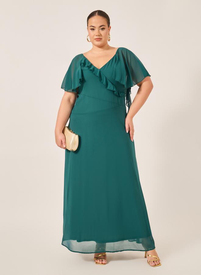 ستايلي فستان ماكسي شيفون مكشكش - Image 1