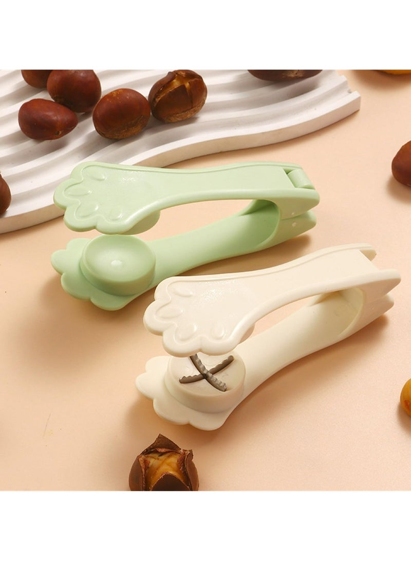 CMGTYYD. مشبك كستناء من الفولاذ المقاوم للصدأ بوظيفة مشبك الكستناء فتاحة كستناء أدوات المطبخ المنزلية (أخضر) - Image 5