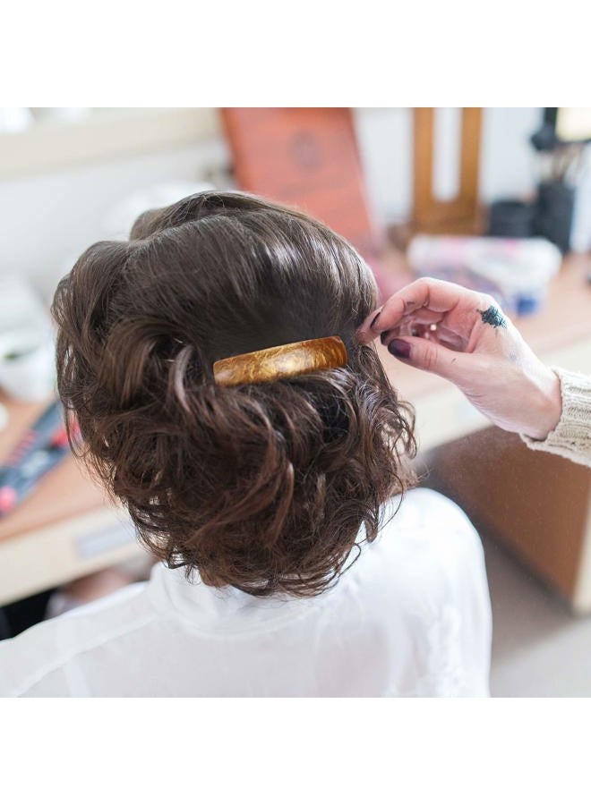 WILLBOND 6 Pieces Retro Large Hair Barrettes Automatic Hair Clasps Simple Automatic Hair Clip French Clip Barrettes for Women Ladies, 6 Colors (Classic Pattern) - Image 5