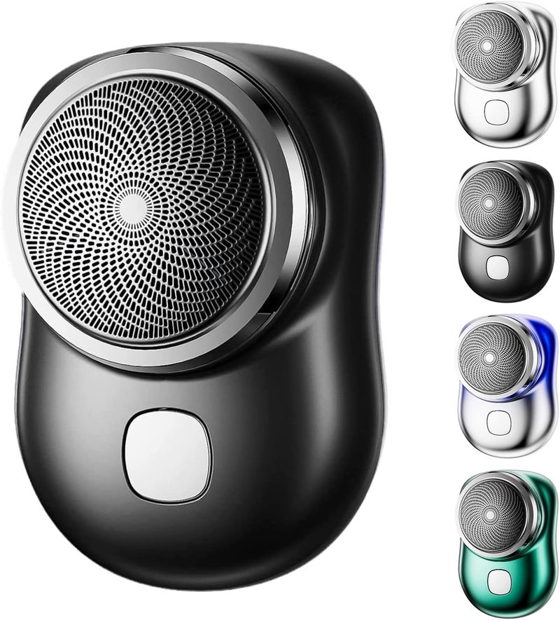 klarako Materialm Magical Precise Waterproof Shaver, Mini Shaver Portable Electric Shaver,Pocket Portable Electric Shave,Wet Dry Rechargeable USB Magic Round Shaving Machines for Men (Black) - Image 1