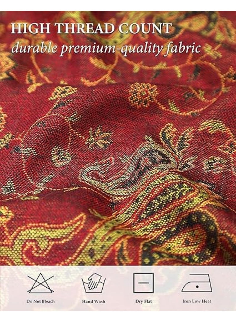 سايكفو شال نسائي، وشاح من حرير الكشمير، بونشو ناعم، وشاح باشمينا ناعم حريري قابل للعكس مع هامش - Image 5