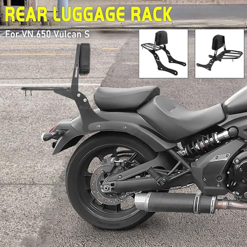 Lorababer Motorcycle Passenger Sissy Bar Luggage Rack Fit for Vulcan S 650 VN650 EN650 2015 2016-2025 2021 2022 2023 2024 Rear Backrest Cargo Carrier - Image 2