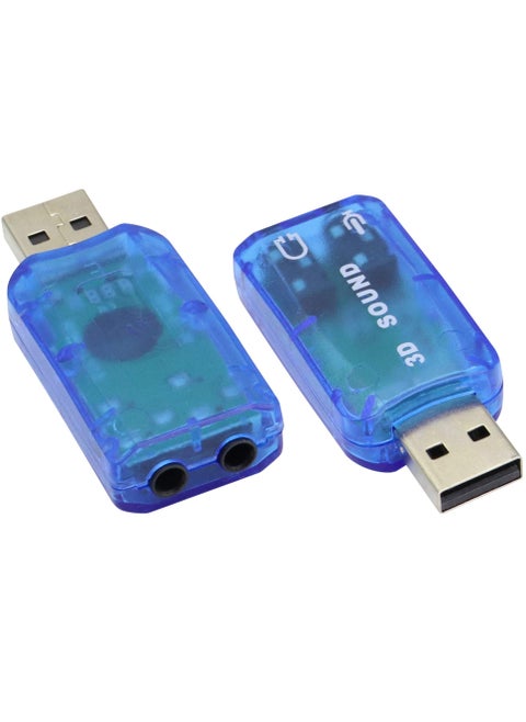 Usb Sound Card, External Driver-free Convenient Audio Microphone Sound Card, 3d Audio Sound Card Adapter Virtual Channel For Windows And Mac, Pc, Notebook