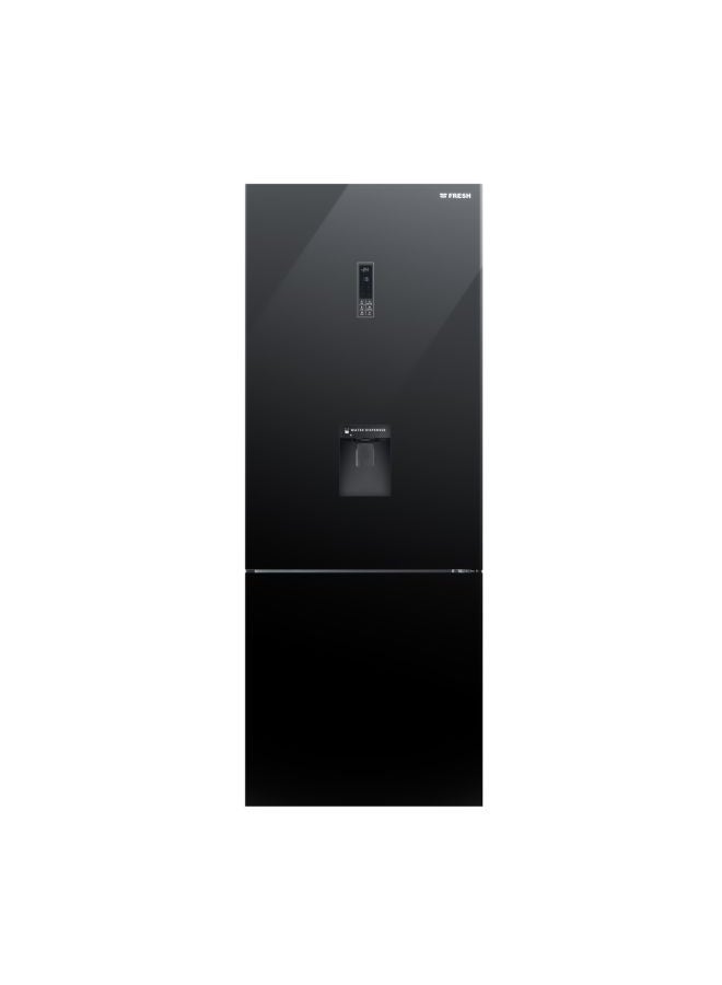 Fresh 530L Combi Black Glass Digital Refrigerator with Harmony Faucet FNB DR640YGQB 500016602