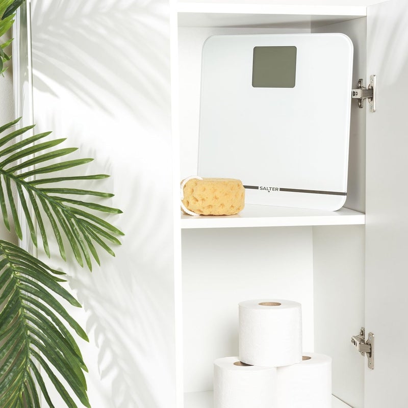 Salter Max Digital Bathroom Scale Supersize LCD Display 250 kg Capacity Large Platform Easy Read Carpet Feet Batteries Included Kglbs Instant Readings Weight Measurements White - Image 5