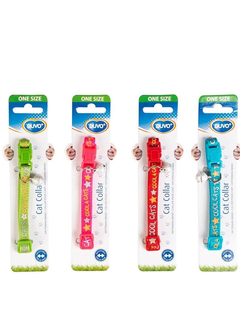 duvo Plus Adjustable Cool Cat Nylon Collar for Cats – Mixed Colors – 1 Pc - Image 2