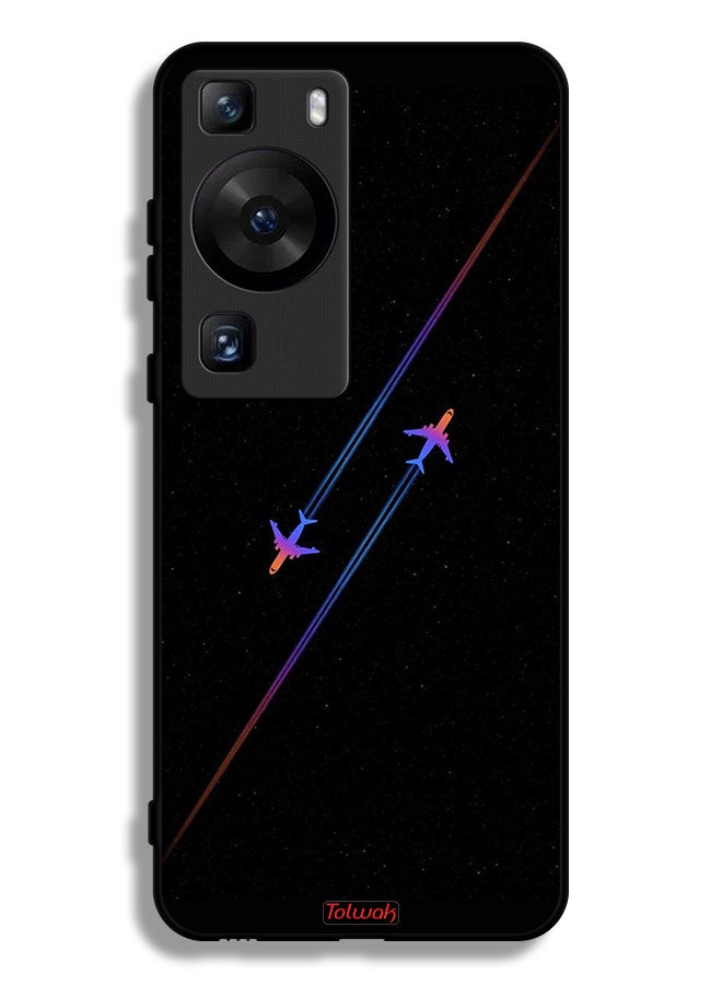Tolwak Huawei P60 Protective Case Cover Airplanes Art - Image 1