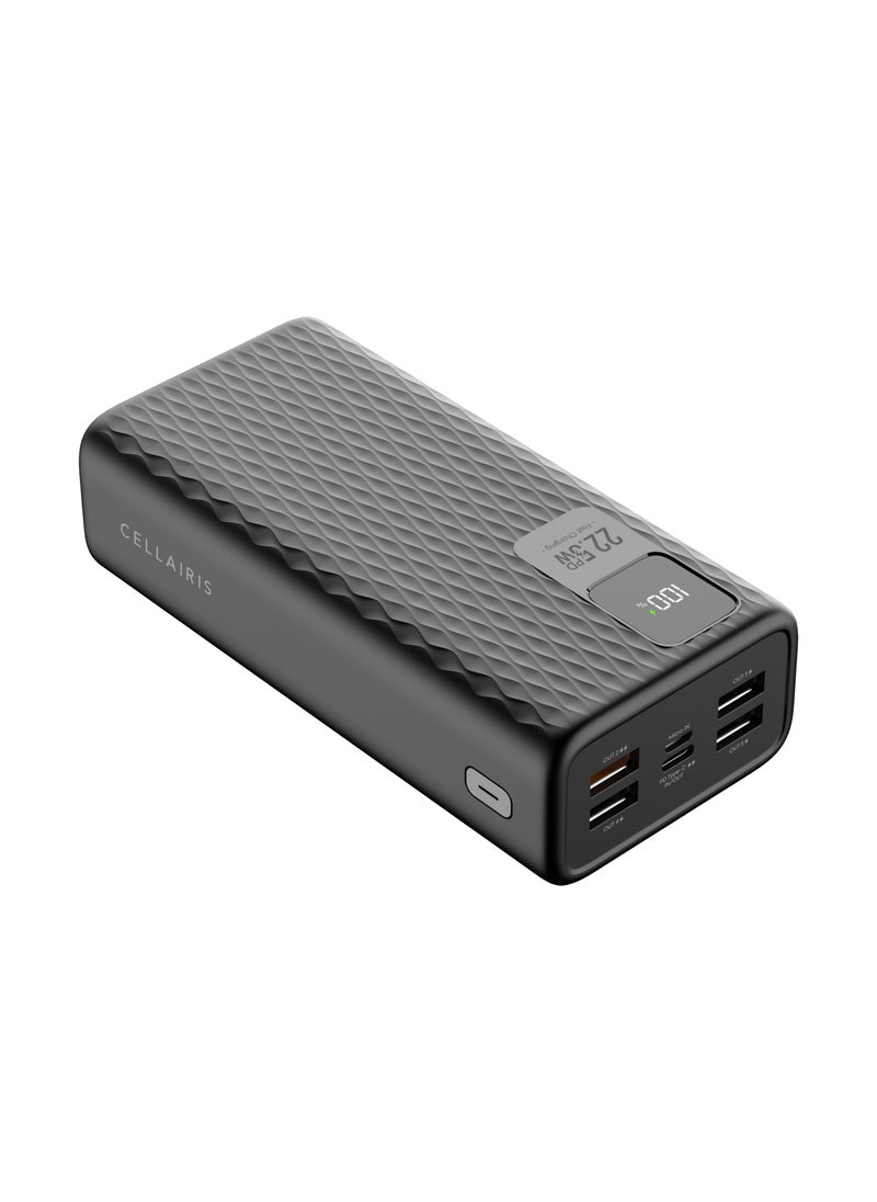 Cellairis - POWER HIVE ULTRA 30,000mAh Power Bank – Fast Charging PD 20W & QC 22.5W, 5 Outputs, Dual Input - Image 1