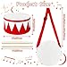 Xeehwb Kids Drum Set8 in Wooden Toy Drum SetEducational Baby Musical Toys Drum with Adjustable Strap 2 DrumsticksSensory Musical Instrument Drum Toy for Toddler Boys Girls GiftRed - Image 4