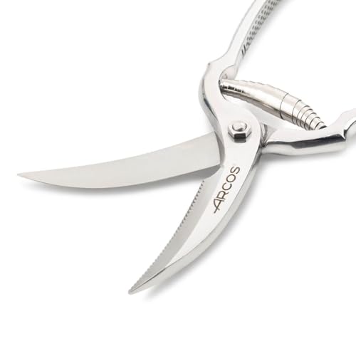ARCOS Poultry Shears 10 Inch Nitrum Stainless Steel. Ergonomic Polyoxymethylene POM Handle. 250 mm. Series Ecopro. Butchers and professional cooks for cutting and chopping. Color Silver. - Image 4