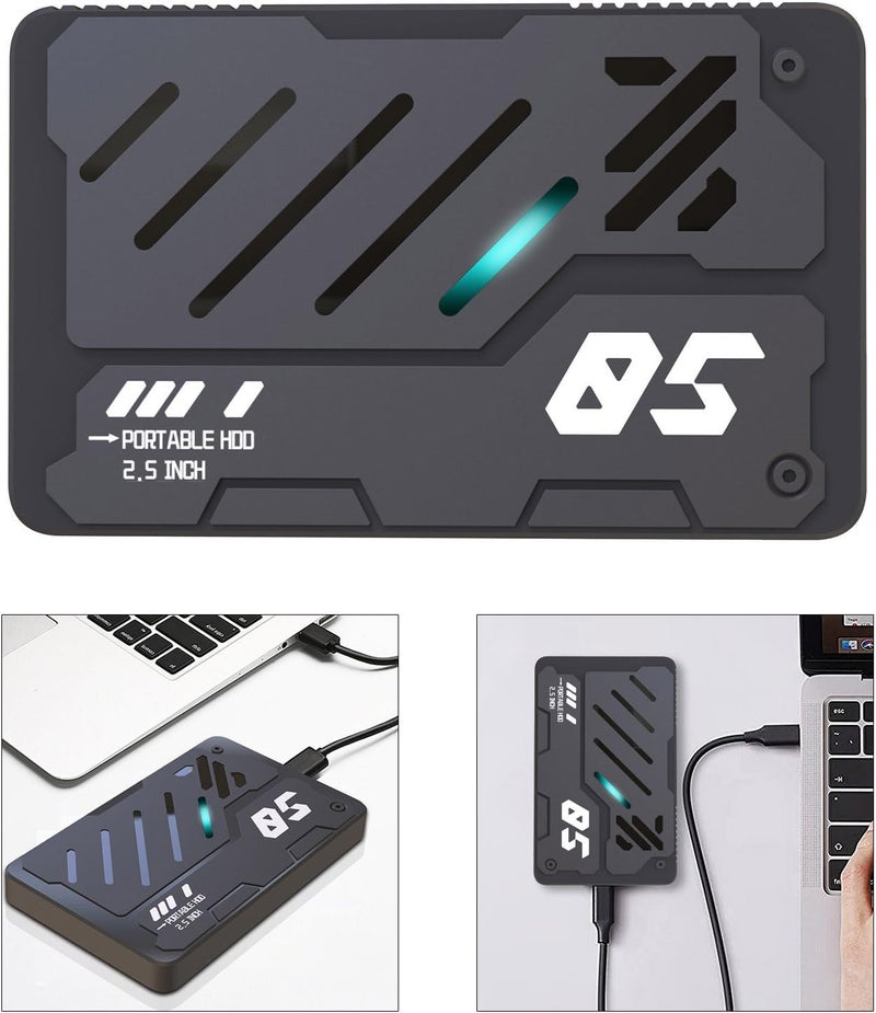 USB3.0 2.5inch Aluminum Externals Hard Drive Mechanical Styles Storage Disk 5Gbps Speed and Shockproof Aluminum Externals - Image 2