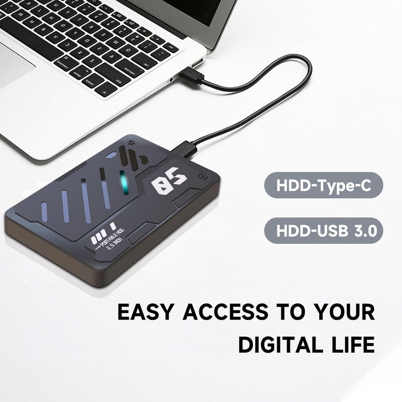USB3.0 2.5inch Aluminum Externals Hard Drive Mechanical Styles Storage Disk 5Gbps Speed and Shockproof Aluminum Externals - Image 3