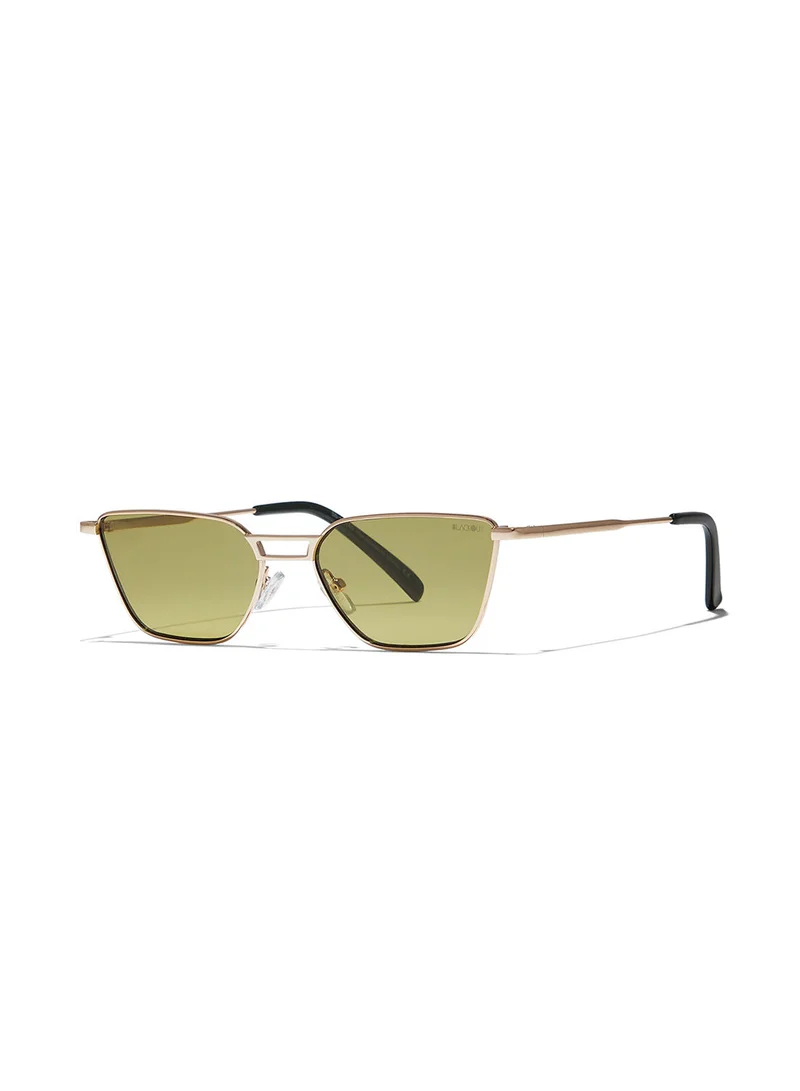 Blackout Mint,Unisex Sunglasses, Cat Eye Sunglasses, UV Protection: UV400 (Gold,Green)