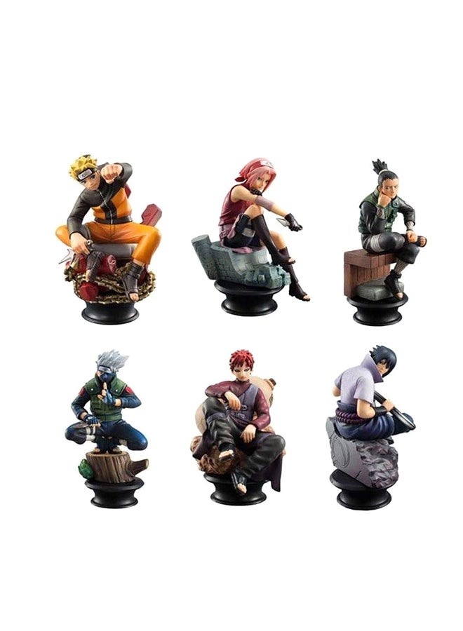 QiaoKai 6-Piece Naruto Anime Statue Model Action Figure Toy Collection Set For Kids 6x2x7inch - Image 1