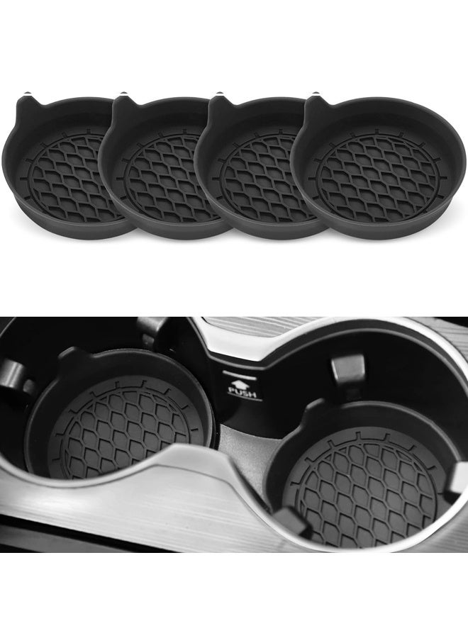 4PCS Car Cup Holder Coaster, Silicone Cup Holder Insert,Car Accessories Interior for Women and Man Interior Sets - Image 1