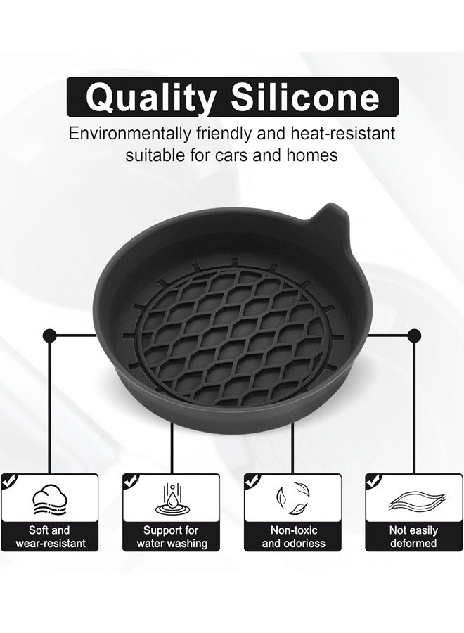 4PCS Car Cup Holder Coaster, Silicone Cup Holder Insert,Car Accessories Interior for Women and Man Interior Sets - Image 3