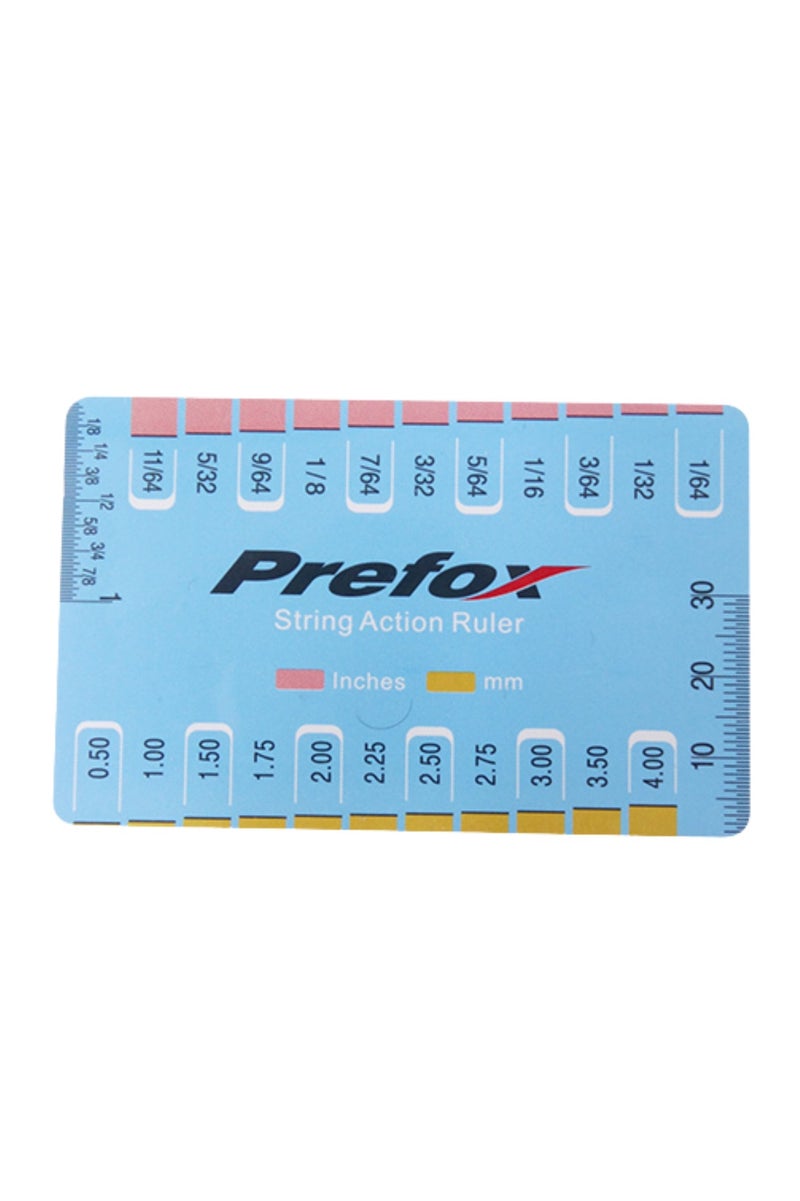 PREFOX Guitar String Action Gauge, fits all guitars, lightweight and portable (Plastic - Blue) - Image 1
