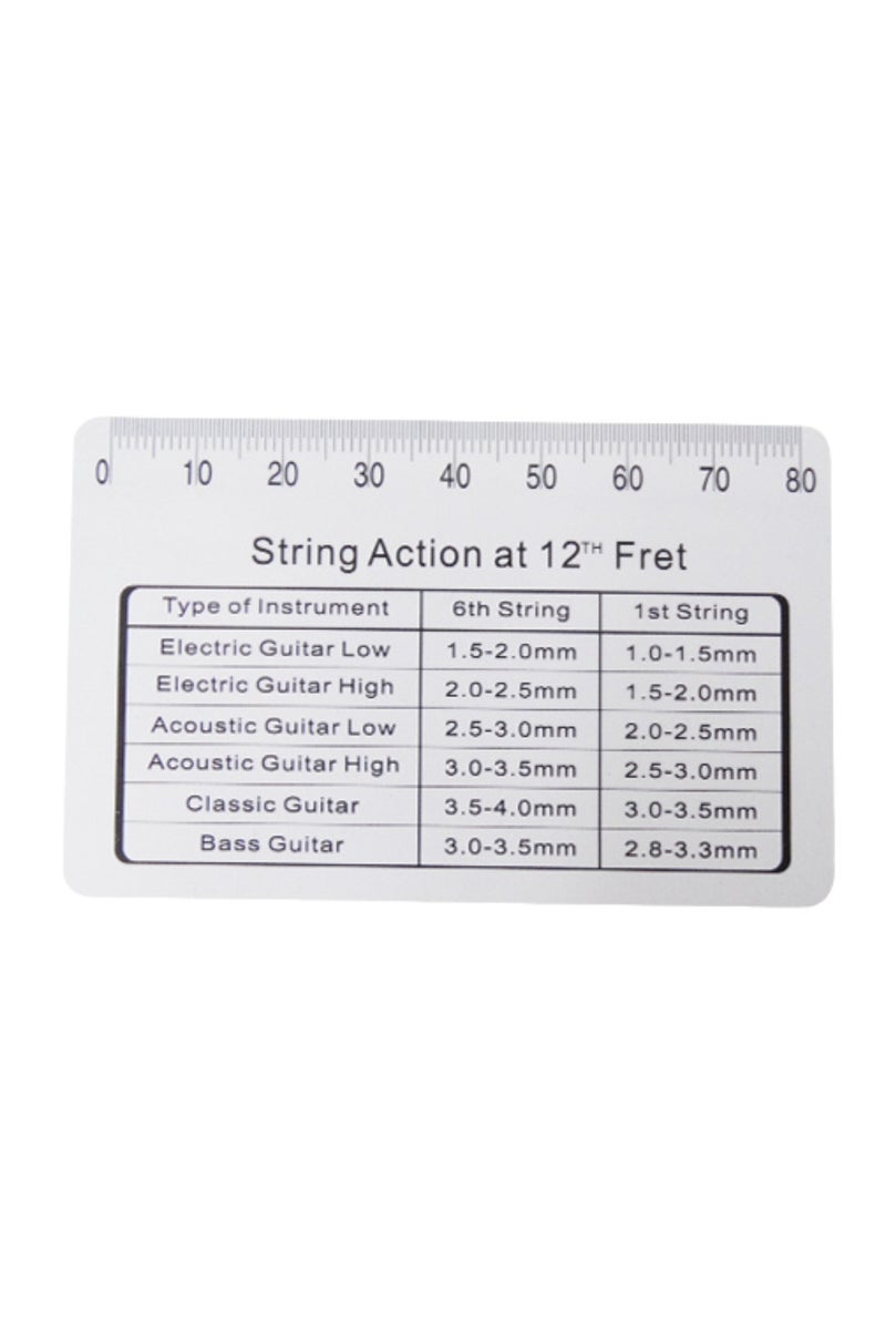 PREFOX Guitar String Action Gauge, fits all guitars, lightweight and portable (Plastic - Blue) - Image 4