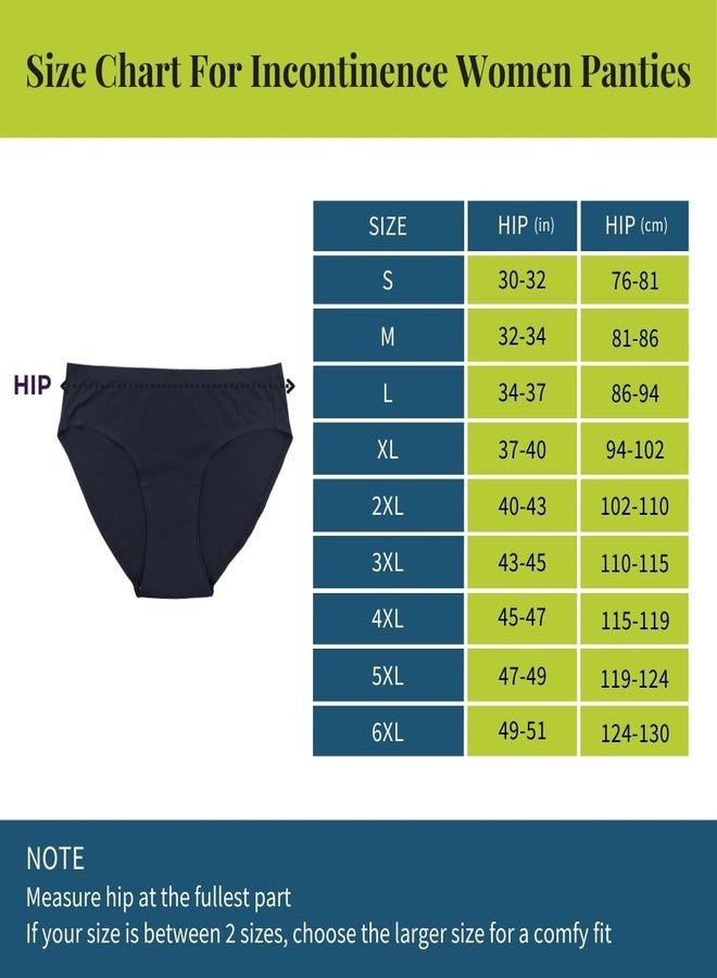 Pristine Life | Leak Proof Panty For Urine Leakage | Wash & Reusable | Absorbs 25ml Of Leaks | Anti Bacterial, Hygienic & Leakproof | Comfy Cotton | Pack Of 1 | Navy & Blue | M - Image 2