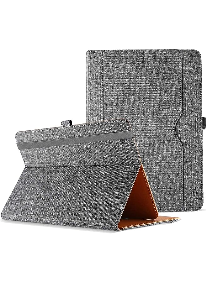 Procases Universal Case for 9-10 inch Tablet, Stand Folio Universal Tablet Case Protective Cover for 9" 10.1" Touchscreen Tablet, with Adjustable Fixing Band and Multiple Viewing Angles –Grey - Image 1