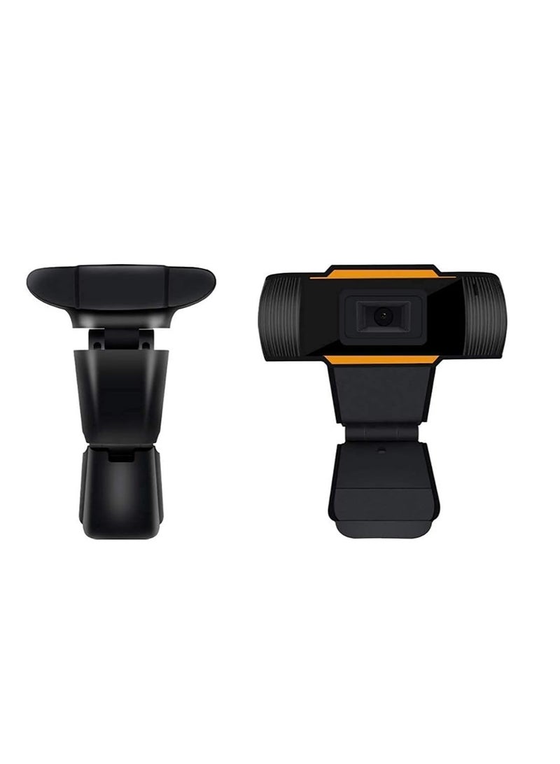 HD 720P USB Web Camera with Built-in Microphone – Plug & Play Webcam for Laptop and Desktop, Streaming, Online Classes & Video Calling – CMOS Sensor, Black - Image 2