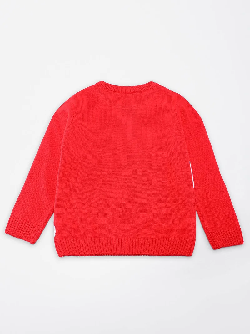Nautinati  Nautinati Boys Cute Print Round Neck Full Sleeves Jacquard Knit Sweater  | Best Price UAE