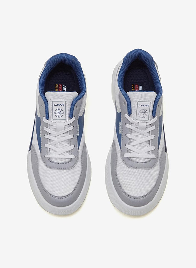 CAMPUS Men Savage Memory Foam Lace-Up Sneakers-White - Image 3