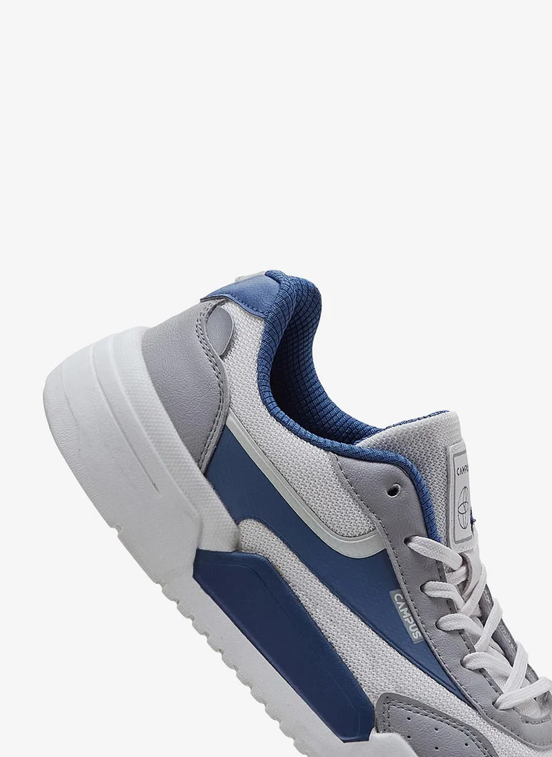 Campus White Men Savage Memory Foam Lace-Up Sneakers-White for Men | Best Price UAE