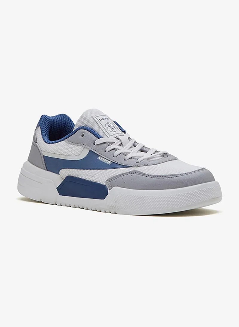 Campus Men Savage Memory Foam Lace-Up Sneakers-White