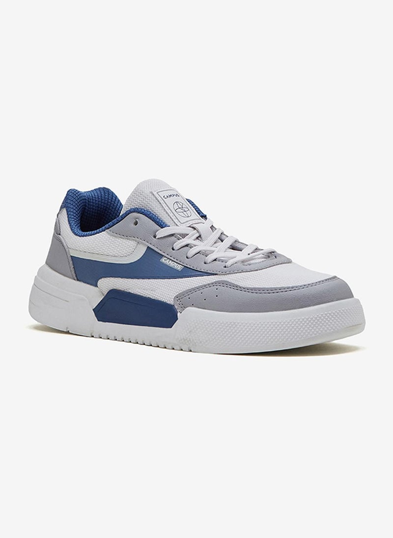 CAMPUS Men Savage Memory Foam Lace-Up Sneakers-White - Image 1