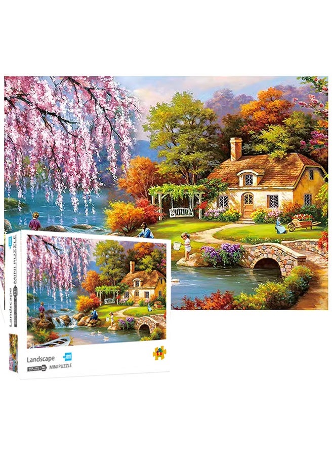 1000 قطعة من المناظر الطبيعية والريف لغز اللغز ، 42 * 29.7 سم لعبة تخفيف الإجهاد ، مجموعة تطوير التعليم المبكر للأطفال البالغين - Image 1